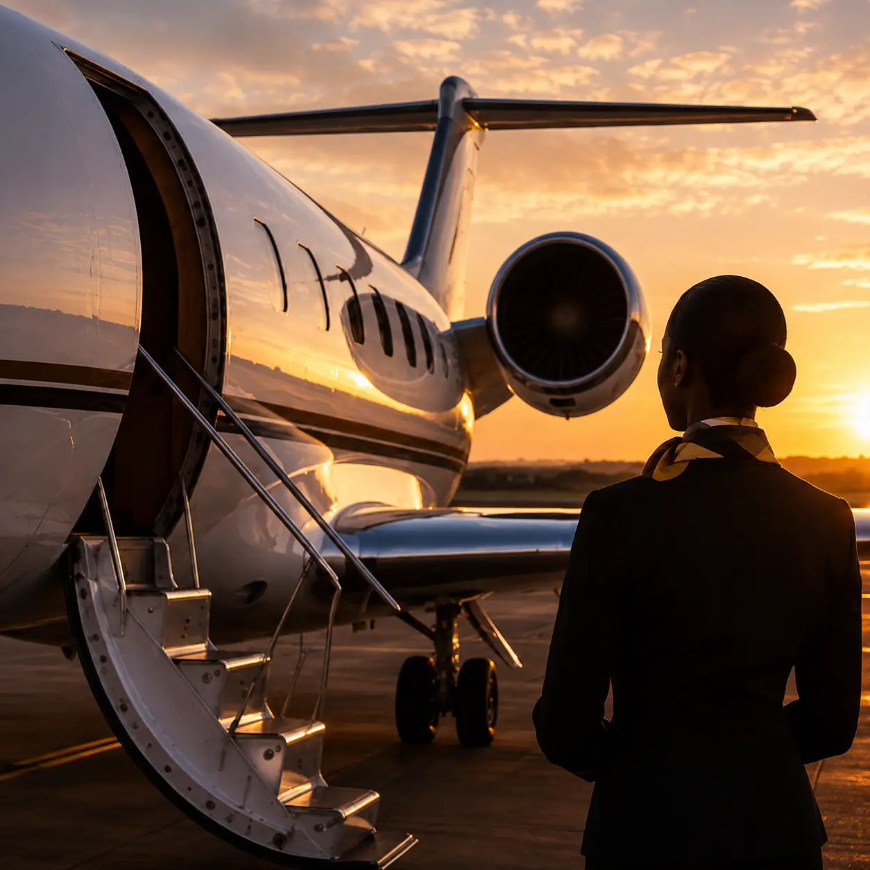 Emara Airways private jet in flight